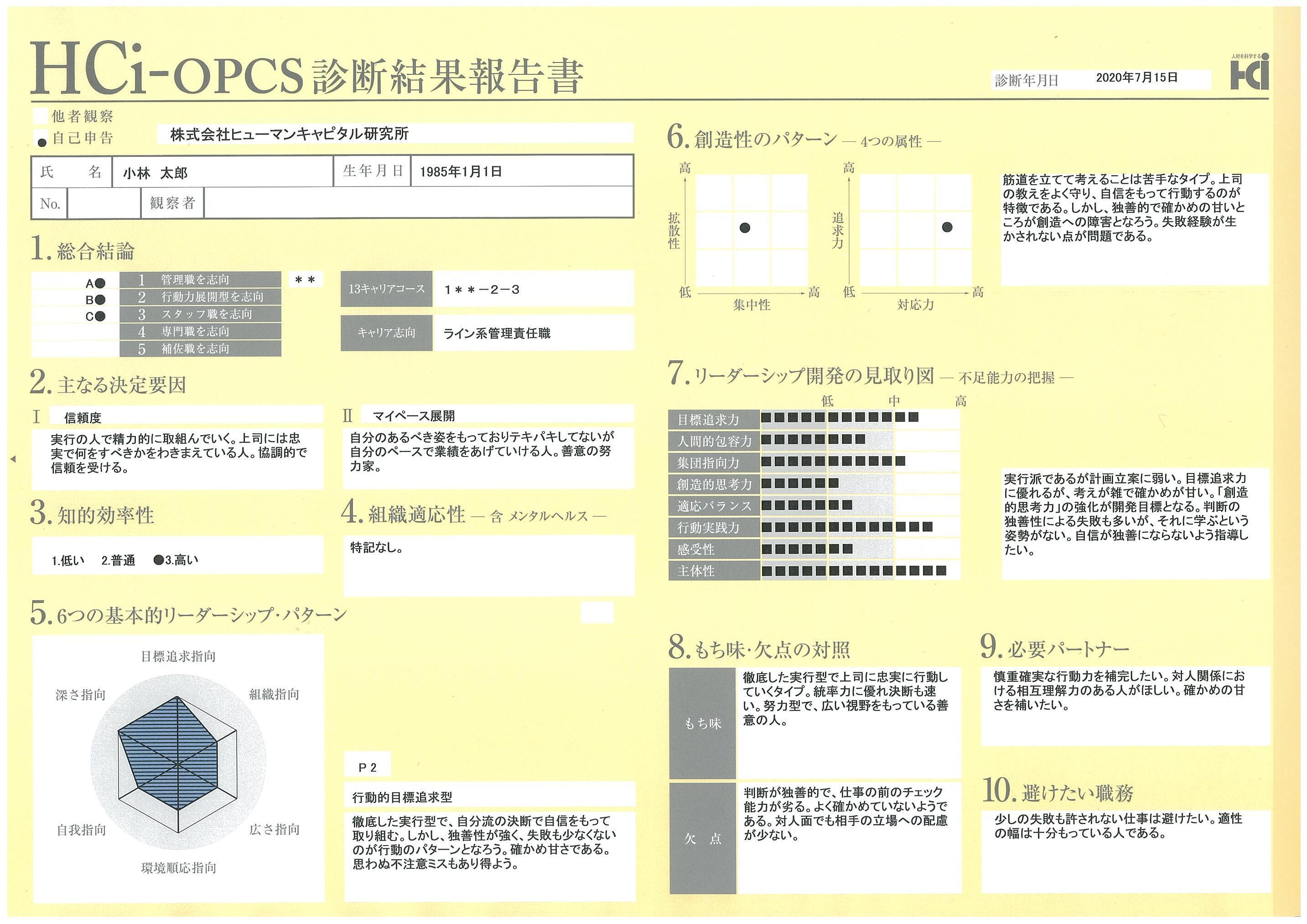 管理職適性検査 HCi-OPCS｜HCi適性検査｜株式会社ジィ･ディー･エル（GDL）