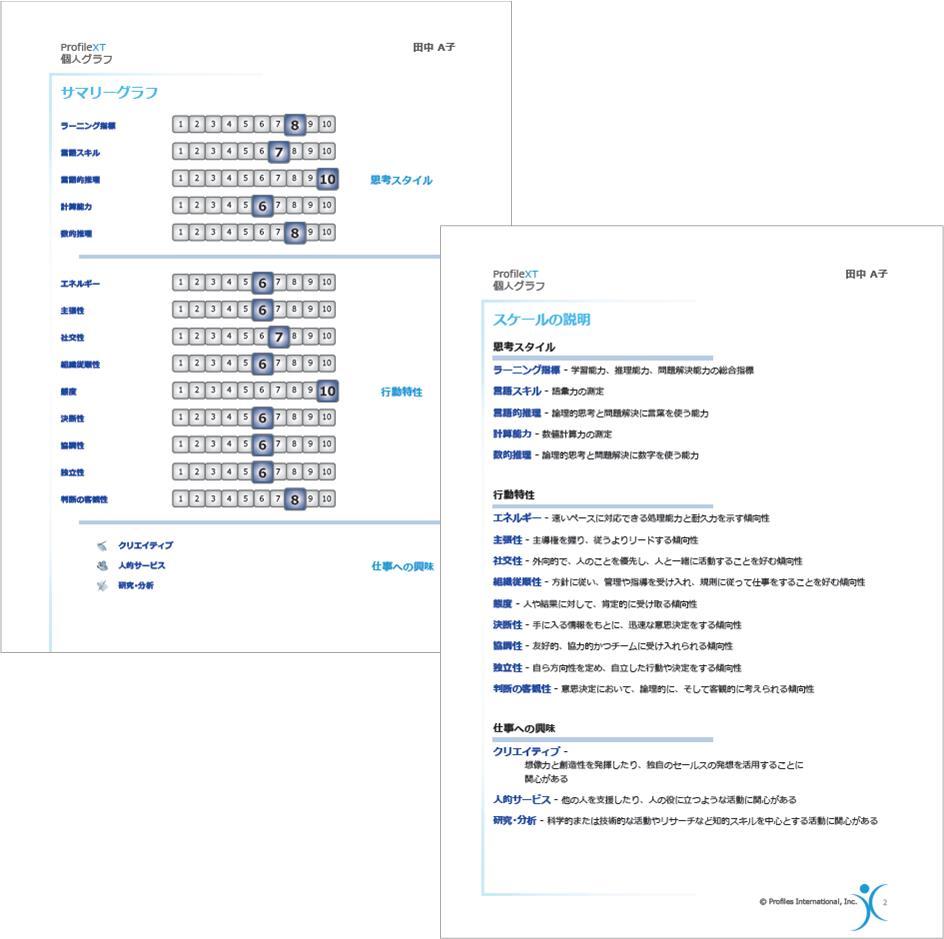 ProfileXT レポート｜適性検査ProfileXT｜株式会社ジィ･ディー･エル（GDL）