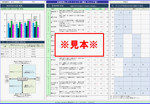 リーダー職向けアセスメント型レポート サンプル画像